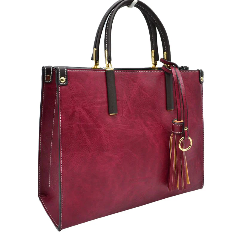 Elegant Faux Leather Handbag