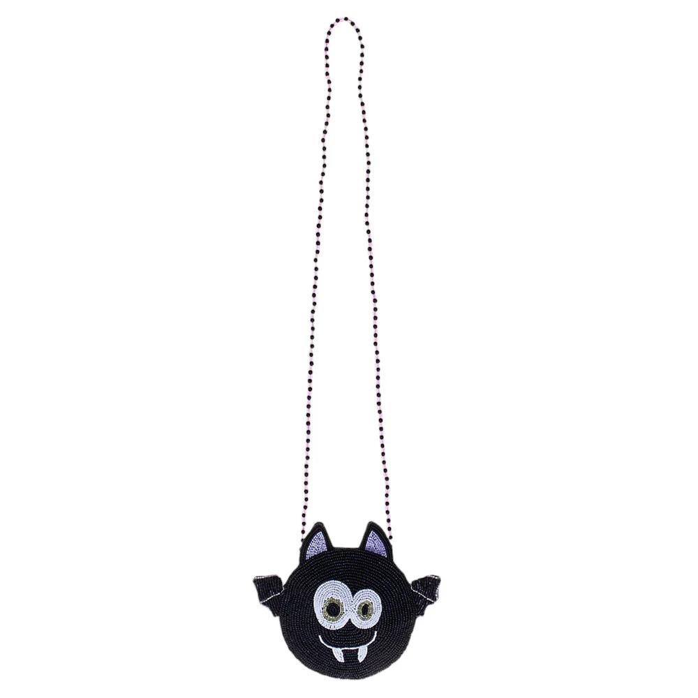 Charming Beaded Bat Shoulder Bag