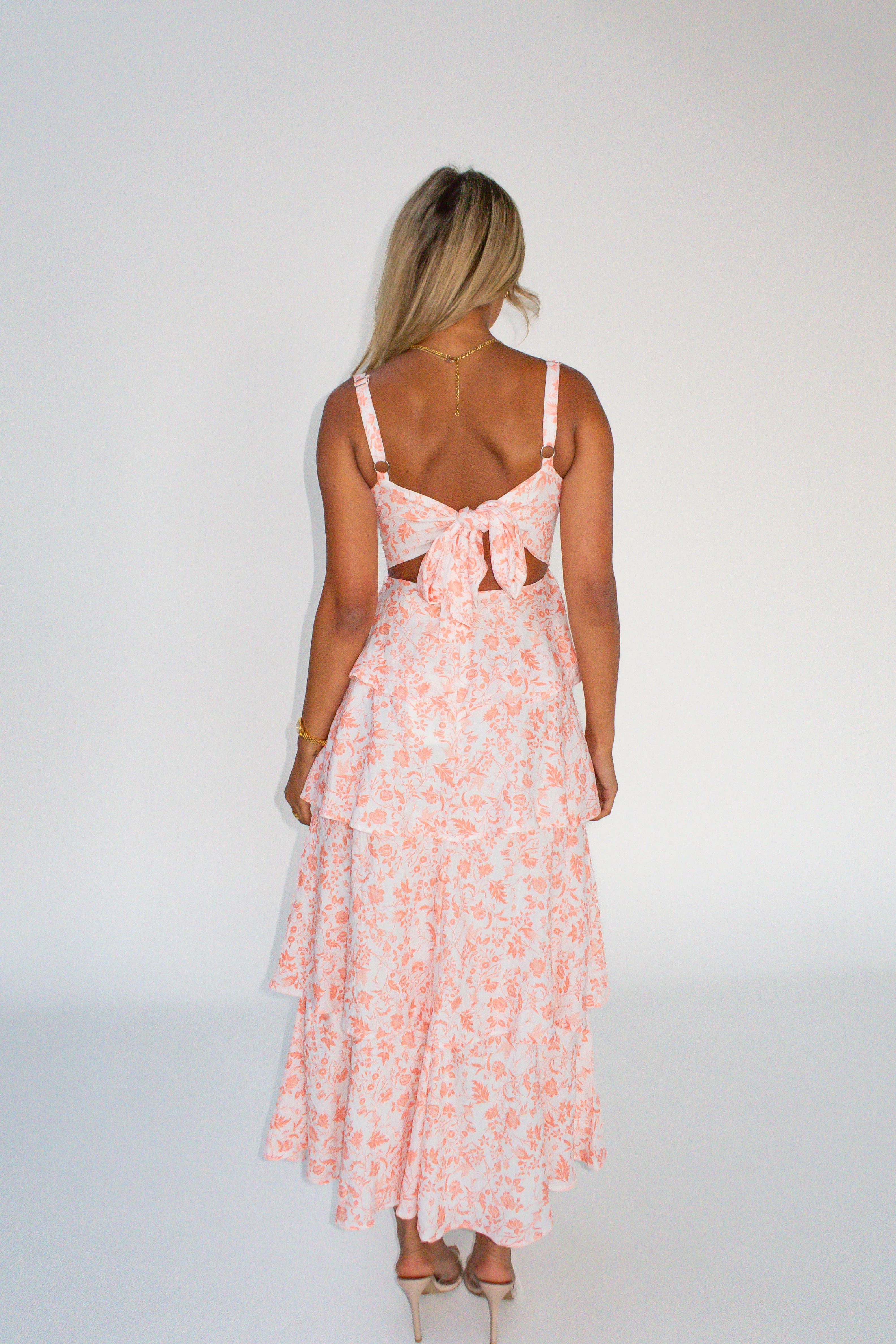 Floral Elegance Tiered Dress