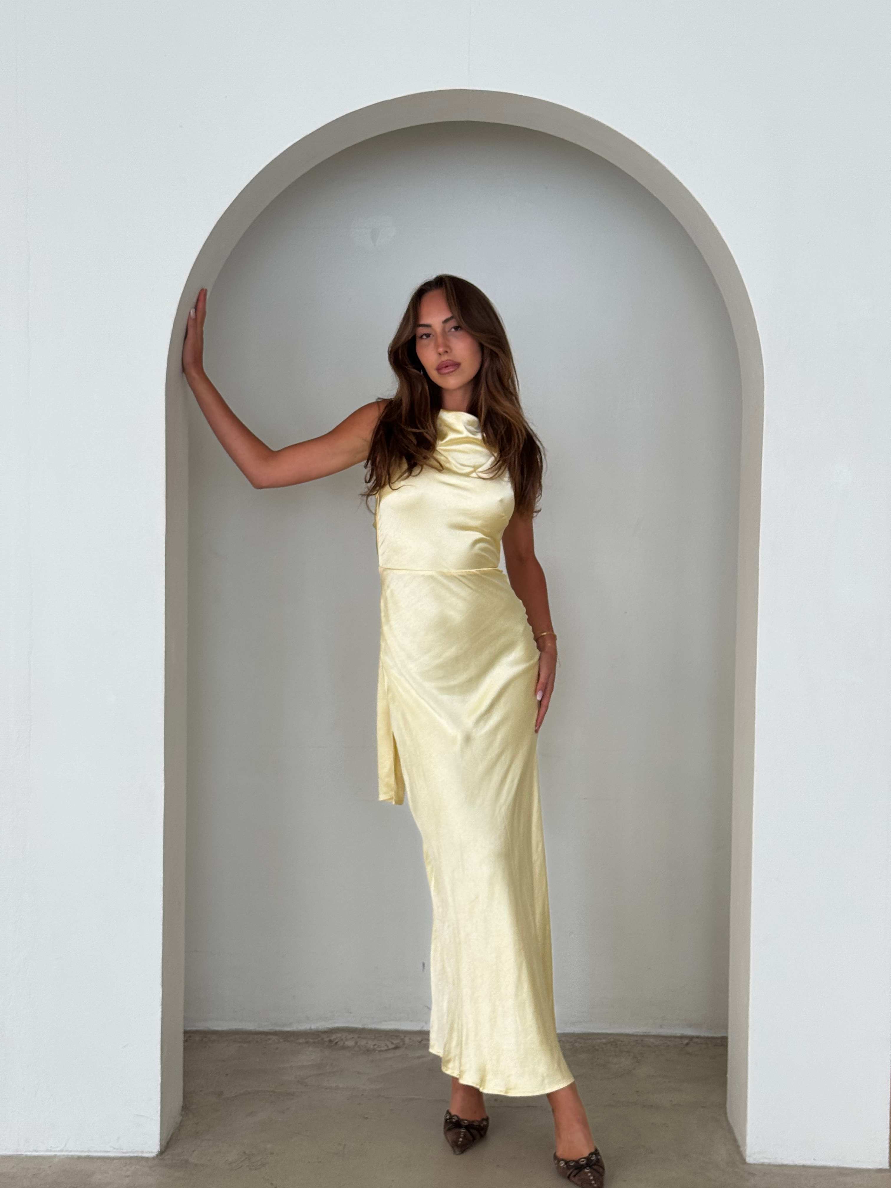 Elegant Satin Evening Gown