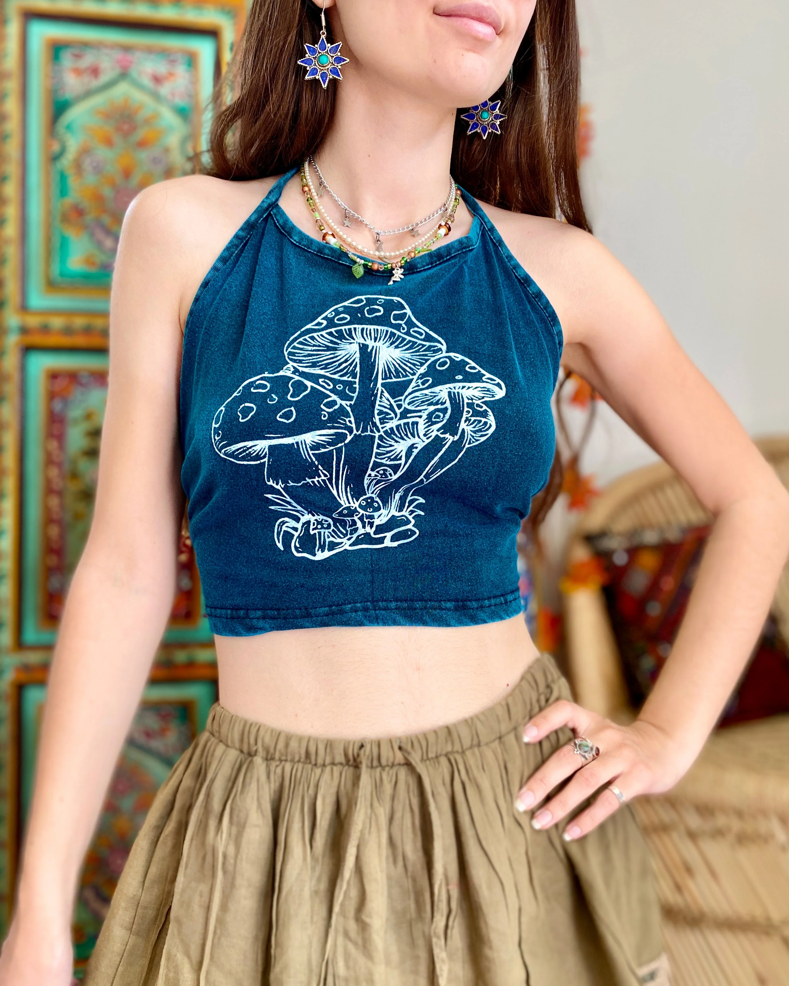Mystic Mushroom Halter Top