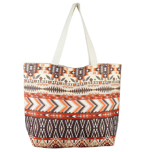 Tribal Pattern Canvas Tote Bag