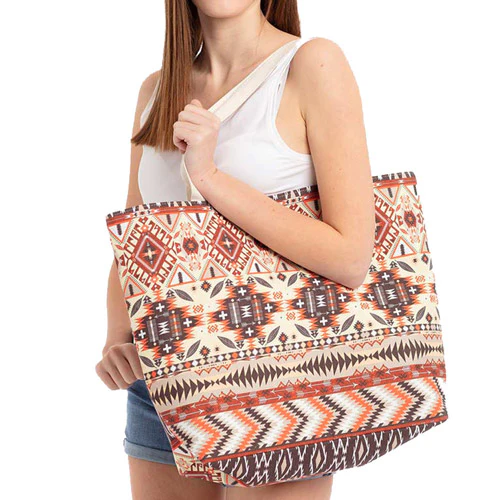 Tribal Pattern Canvas Tote Bag